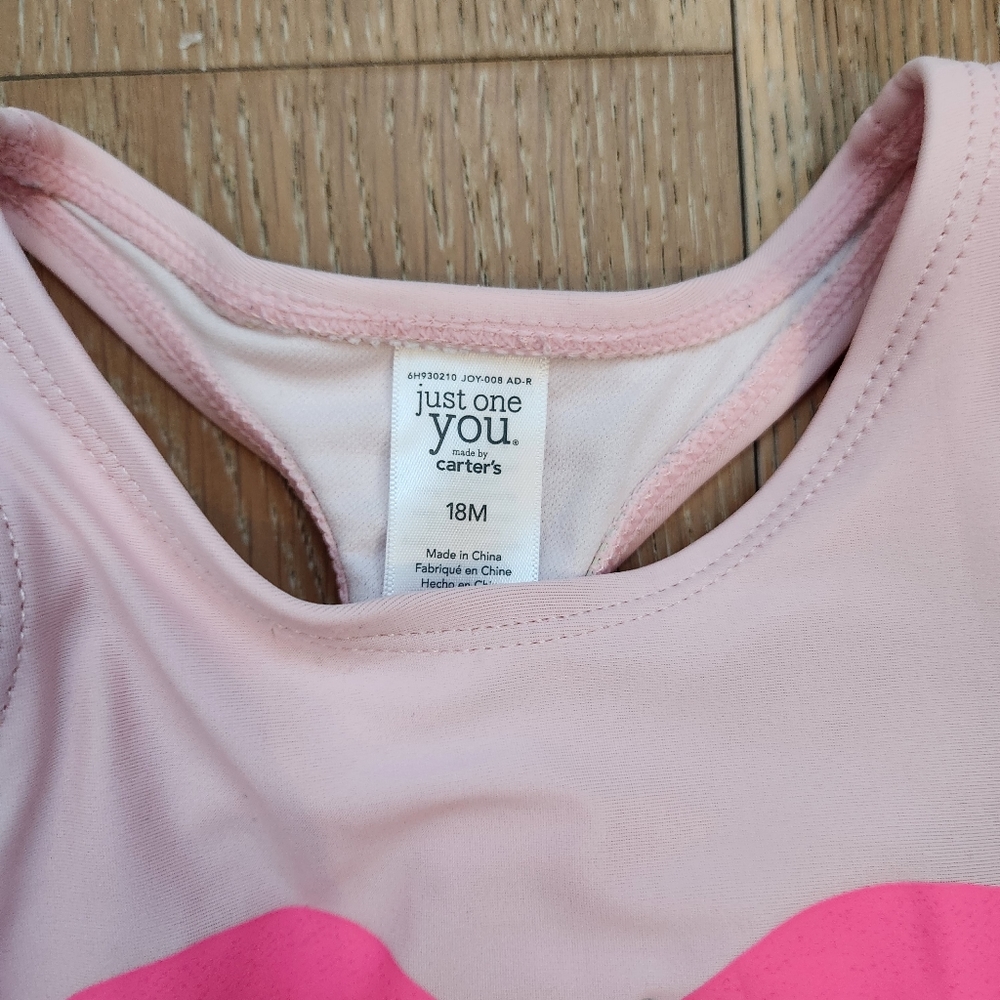 Just one You by Carters flamingo swimsuit sz 18mo - Picture 3 of 4